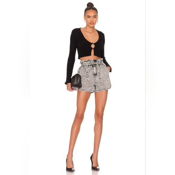 ALL SAINTS DALE PAPERBAG SHORTS - Picture 4 of 9